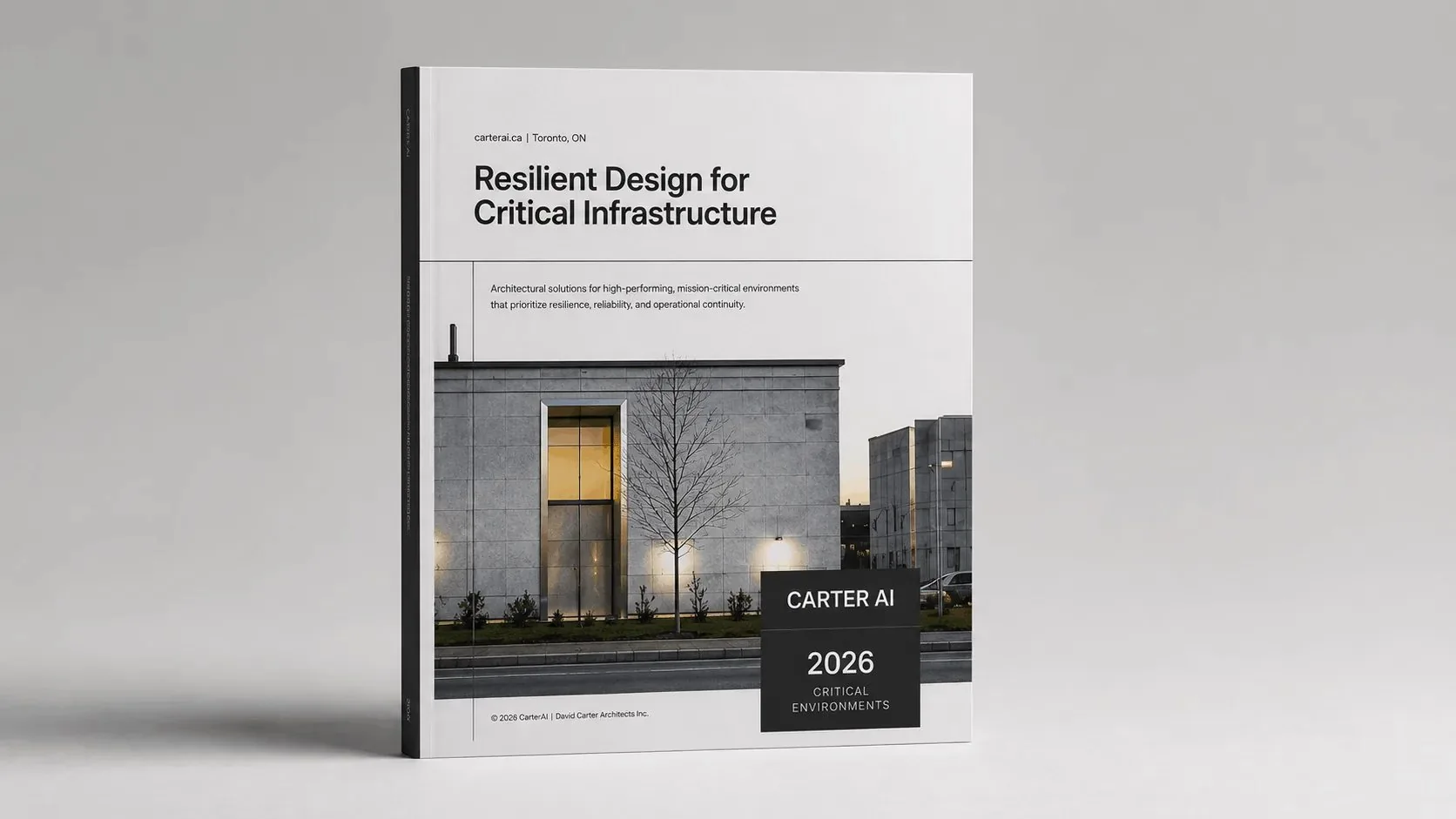 Carter AI brochure cover: Resilient Design for Critical Infrastructure